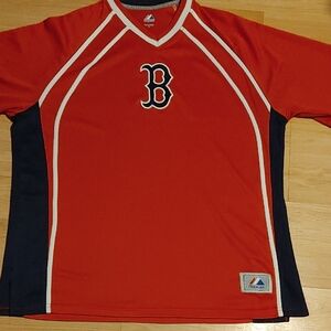Majestic Boston Red Sox Shirt Sleeve Jersey Sz XL